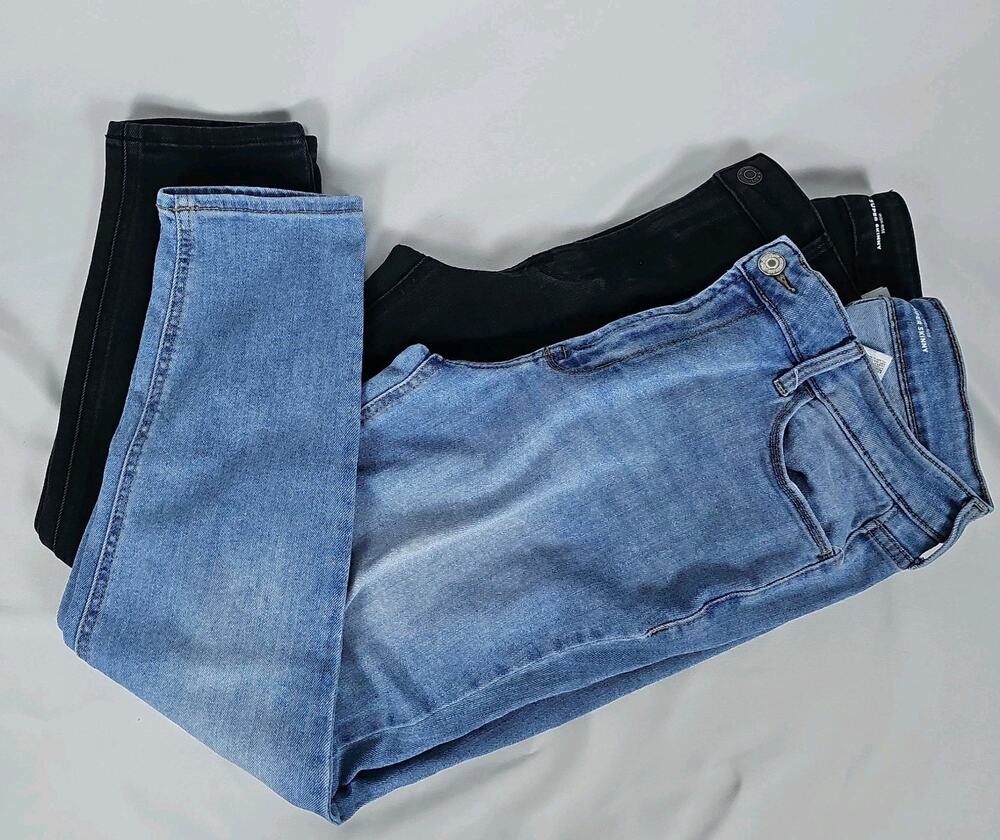 Old Navy Women’s 2-Pack High-Rise Super-Skinny Denim Jeans, Stretchy, Size: 10P